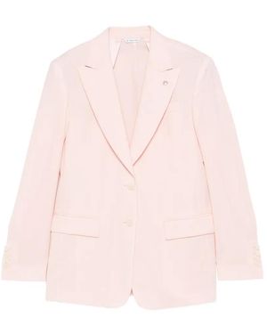 Manuel Ritz Peak-Lapels Single-Breasted Jacket - Pink