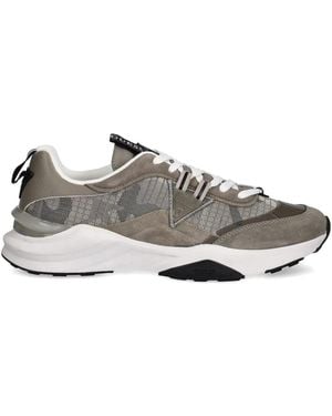 Guess Camouflage Paneled Sneakers - Gray