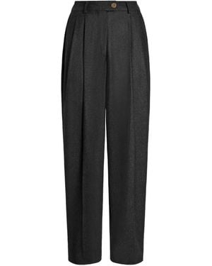 Dolce & Gabbana Wool Flannel Trousers - Black