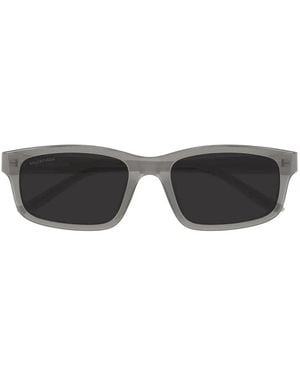 Balenciaga Rectangle-Frame Sunglasses - Grey