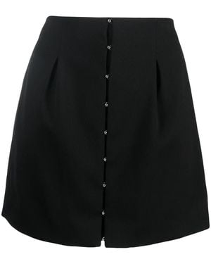 Del Core Hook-Fastening Pleated Miniskirt - Black