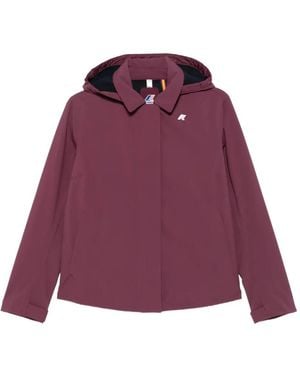 K-Way Kapuzenmantel Mit Logo-Print - Lila