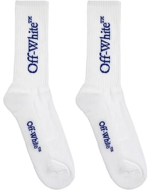 Off-White c/o Virgil Abloh Chaussettes En Coton À Logo Brodé - Blanc