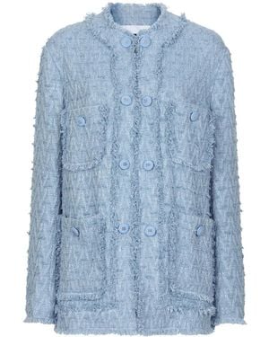 Dolce & Gabbana 4 Pockets Tweed Jacket - Blue