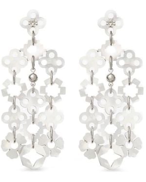 Tory Burch Forget Me Not Chandelier Earrings - White
