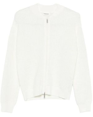 P.A.R.O.S.H. Renfield Zip-Up Cardigan - White