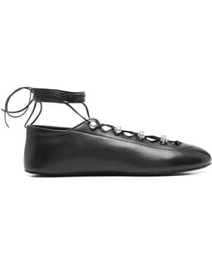 【Alexander Wang】ビリー フラット バレエシューズ＊関税込み Alexander Wang Billie Flat Ballerina Shoes | Black | FARFETCH