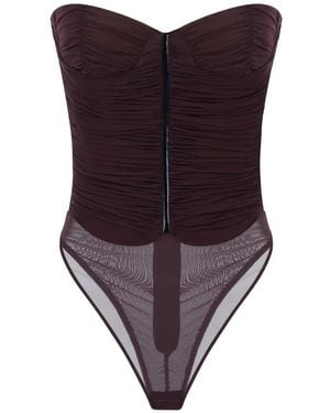 Elisabetta Franchi Body Van Stretch Jersey - Paars