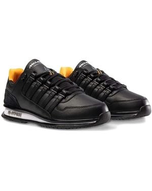 K-swiss レースアップ レザースニーカー - ブラック