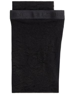 Valentino Garavani Collants À Fleurs En Dentelle - Noir
