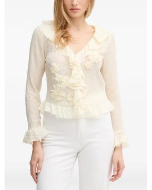 INTROPIA Blouse Volantée À Fleurs - White