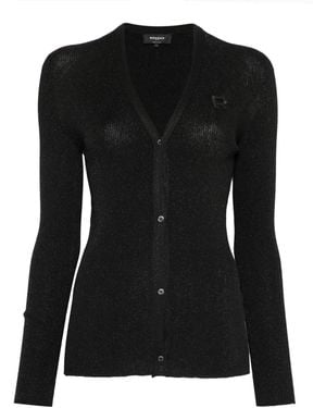 Rochas Cardigan mit Logo-Applikation - Schwarz