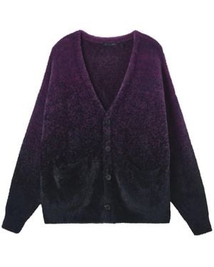 FIVE CM Ombré V-Neck Cardigan - Purple