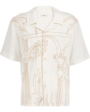 Commas Embroidery Shirt - White