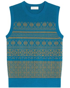Dries Van Noten Pullover Aus Jacquard - Blau
