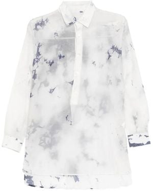 Y's Yohji Yamamoto Viyella Sheer Blouse - White