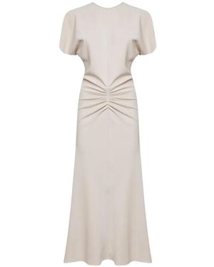 Blanca Vita Arteta Gathered-Detail Midi Dress - White