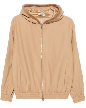 Herno Hooded Zip Jacket - Natural
