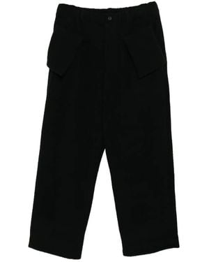 Yohji Yamamoto Padded Pocket Wide-Leg Pants - Black