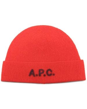 A.P.C. ロゴ ビーニー - レッド