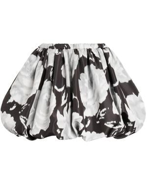 Patou Elasticated-Waist Floral Mini A-Line Skirt - Black