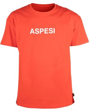 Aspesi T-Shirt En Coton À Logo Imprimé - Red