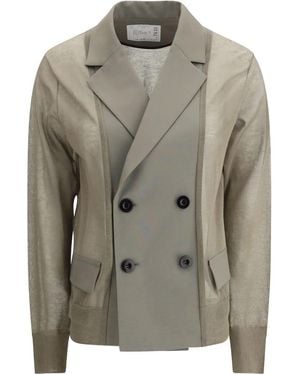 Sacai Double-Breasted Blazer - Grey
