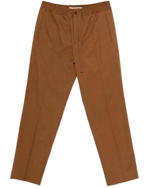 Valentino Garavani Broek Met Trekkoord En Vlakken - Bruin