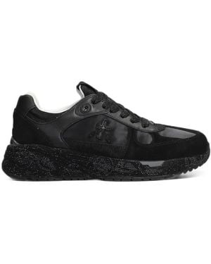 Premiata Mased Panelled Trainers - Black