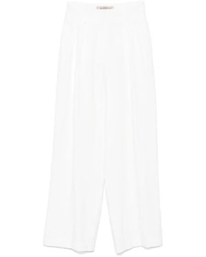 Blanca Vita Pantalon À Design Plissé - Blanc