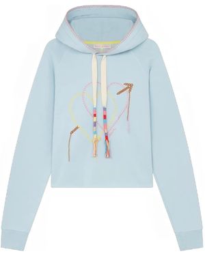 Mira Mikati Heart-arrow Embroidered Hoodie - ブルー