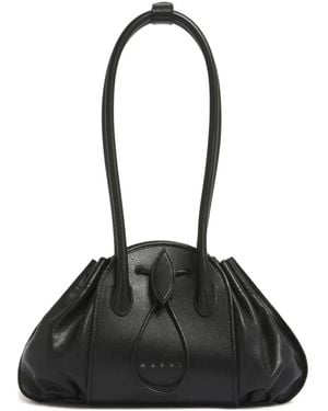 Marni Cabas En Cuir Souple Shopper - Noir