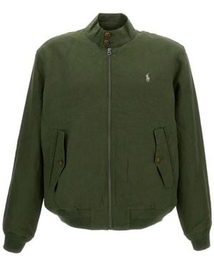 Polo Ralph Lauren Bedford Zip-Up Linen Jacket - Green