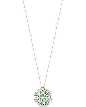 Officina Bernardi 18Kt Large Damasco Emerald Necklace - White