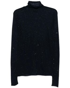Pinko Rollkragenpullover Mit Pailletten - Blau