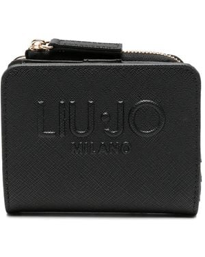 Liu Jo Logo-Embossed Zip-Around Wallet - Black