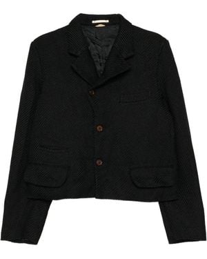 Comme des Garçons Veste À Design Diagonal - Black