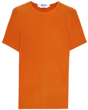 MSGM Camiseta De Manga Corta - Naranja