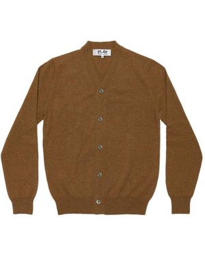 COMME DES GARÇONS PLAY Play Logo-Patch Cardigan - Brown