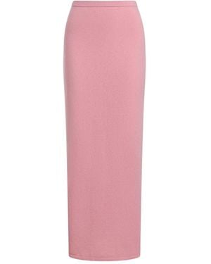 12 STOREEZ Falda Larga De Punto - Rosa