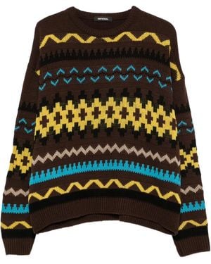 Imperial Intarsia-Knit Jumper - Black