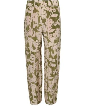 Victoria Beckham Broek Met Bloemenprint - Naturel