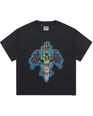 GALLERY DEPT. Live For Metal Cotton T-Shirt - Blue