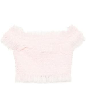 Needle & Thread Hattie Off-Shoulder Top - Pink