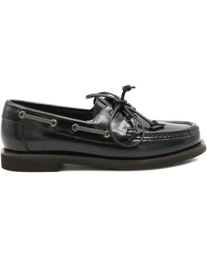 Brunello Cucinelli Segelschuhe Mit Schnürung - Schwarz