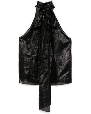 Tom Ford Scarf-Detail Top - Black