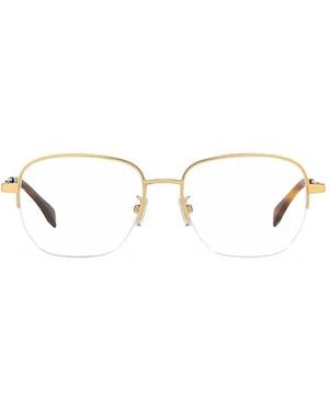 Fendi Square Semi-Rim Glasses - White