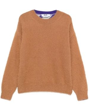 MSGM Long-Sleeve Stripe Sweater - Brown