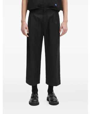 Adererror Pleat-Detailed Cuffed Pants - Black