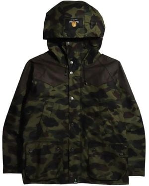 A Bathing Ape Camouflage-Pattern Hooded Jacket - Black
